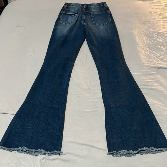 YMI High Rise Flare Distressed Jeans - Picture 4 of 7